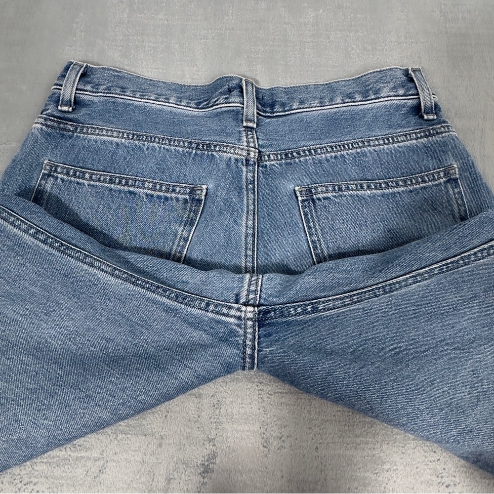 Uniqlo High-Rise Straight Jeans - Light Blue Denim - Picture 10 of 15